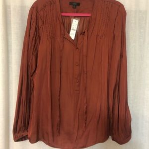 Silky rust colored jcrew blouse
